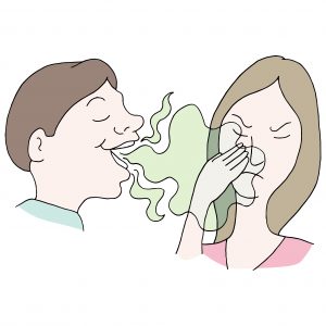 bad breath caused by gum disease